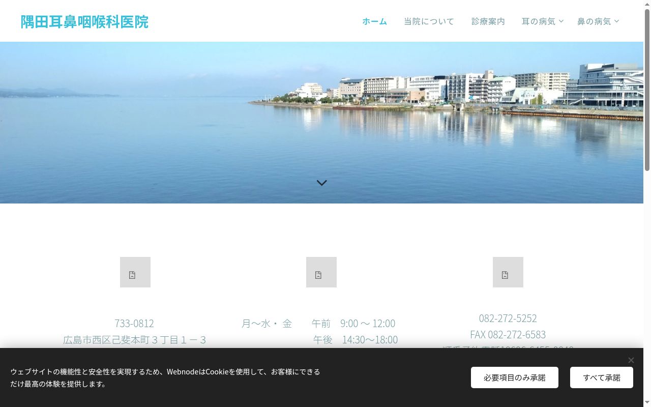 医療法人 隅田耳鼻咽喉科医院の公式サイトのスクリーンショット